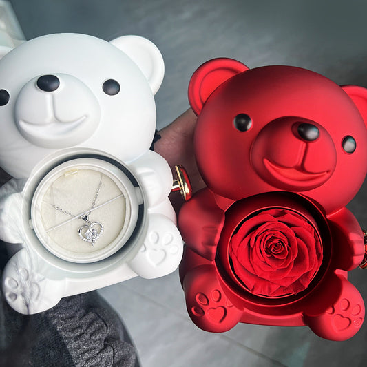 SHOPVERA™ BearyRose Necklace Gift Set
