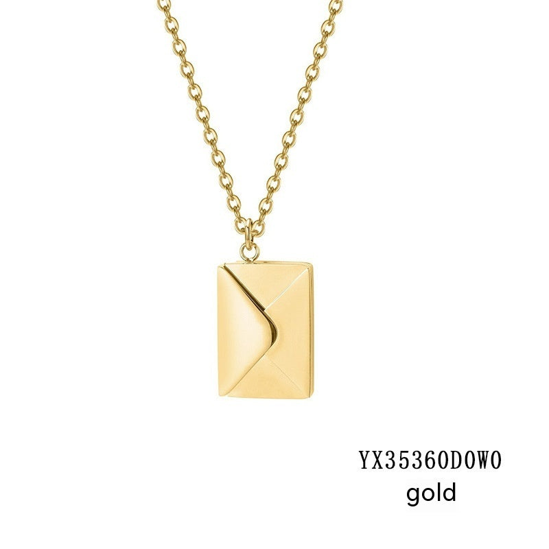 LoveLocket - Engraved Envelope Locket Necklace