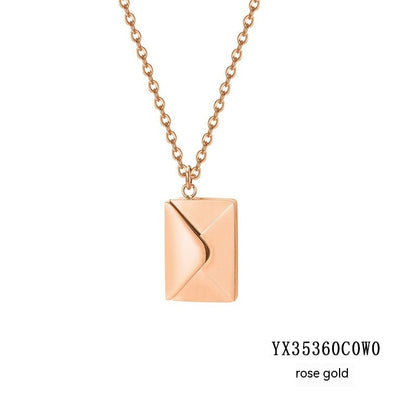 LoveLocket - Engraved Envelope Locket Necklace